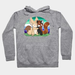 Gay - Fennec Fox + Red Panda Hug Hoodie